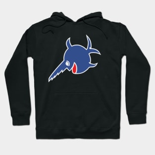 Fish saw sign on German submarines ww2. Blue version of the emblem Hoodie